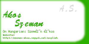 akos szeman business card